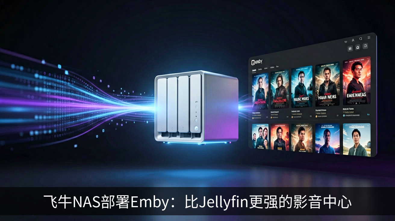 飞牛NAS部署Emby：比Jellyfin更强的影音中心