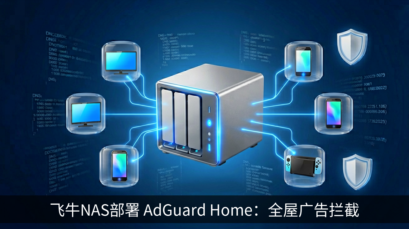 飞牛NAS部署 AdGuard Home：全屋广告拦截