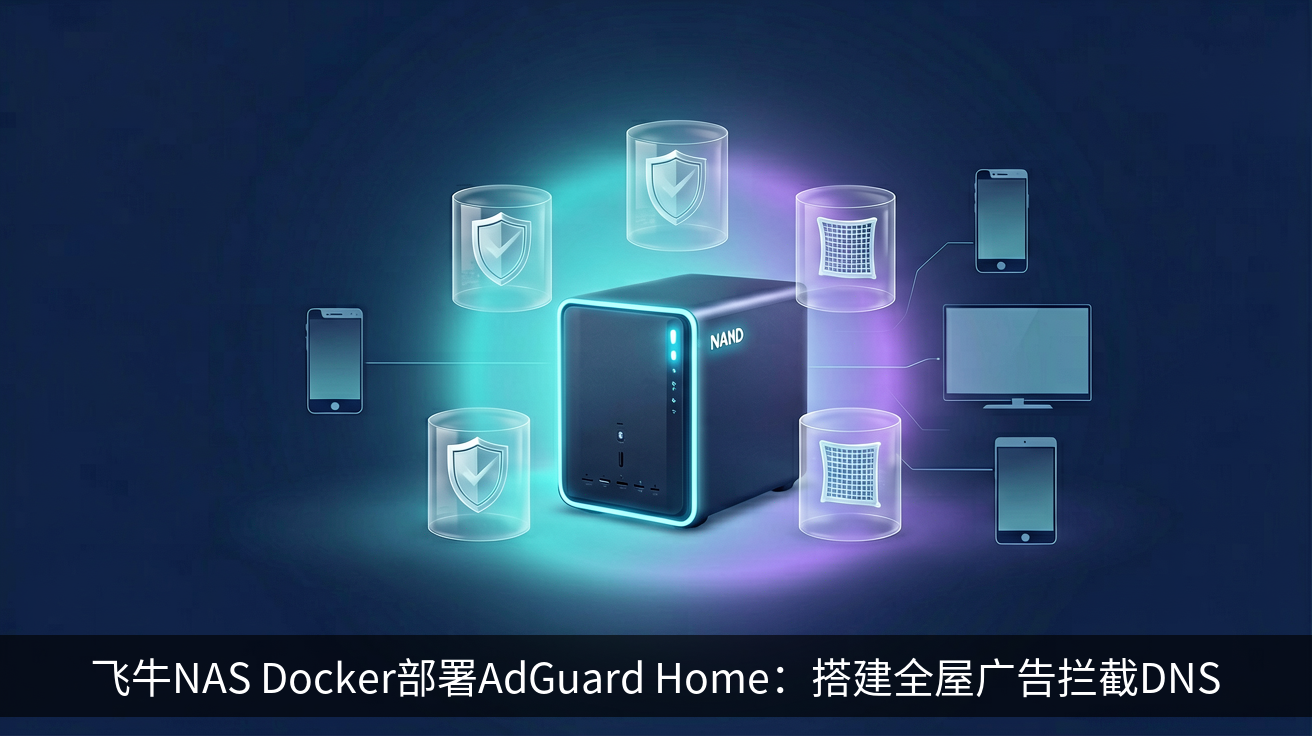 飞牛NAS Docker部署AdGuard Home：搭建全屋广告拦截DNS