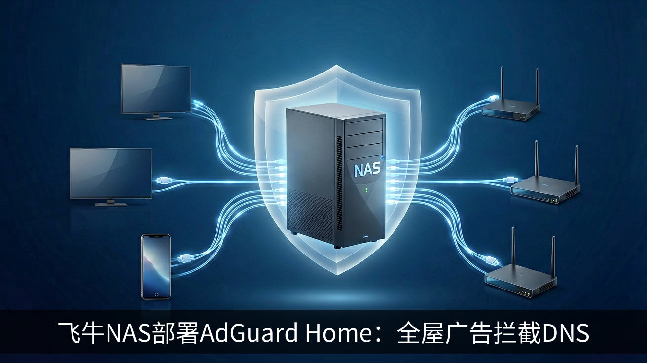 飞牛NAS部署AdGuard Home：全屋广告拦截DNS