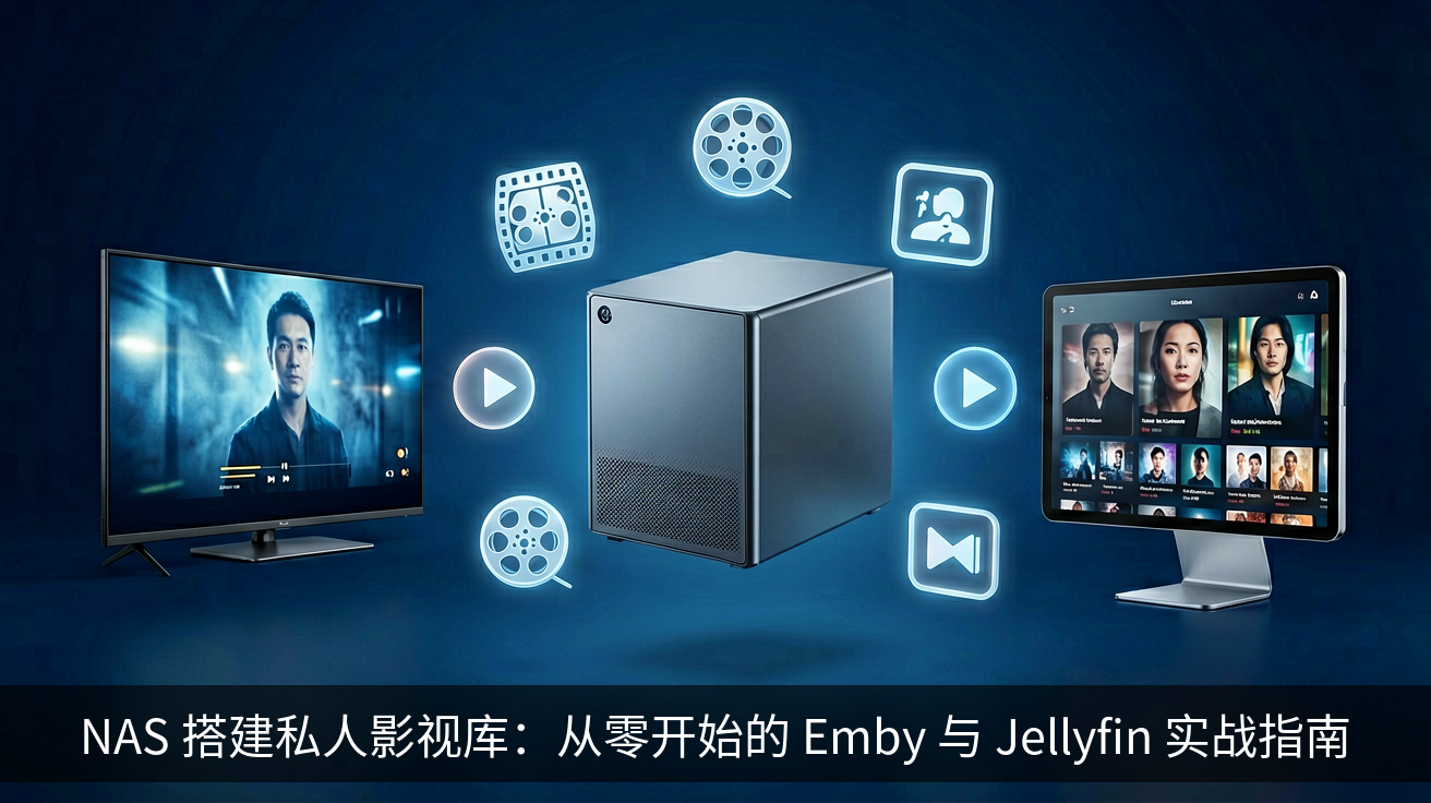 NAS 搭建私人影视库：从零开始的 Emby 与 Jellyfin 实战指南