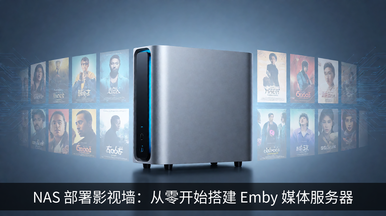NAS 部署影视墙：从零开始搭建 Emby 媒体服务器